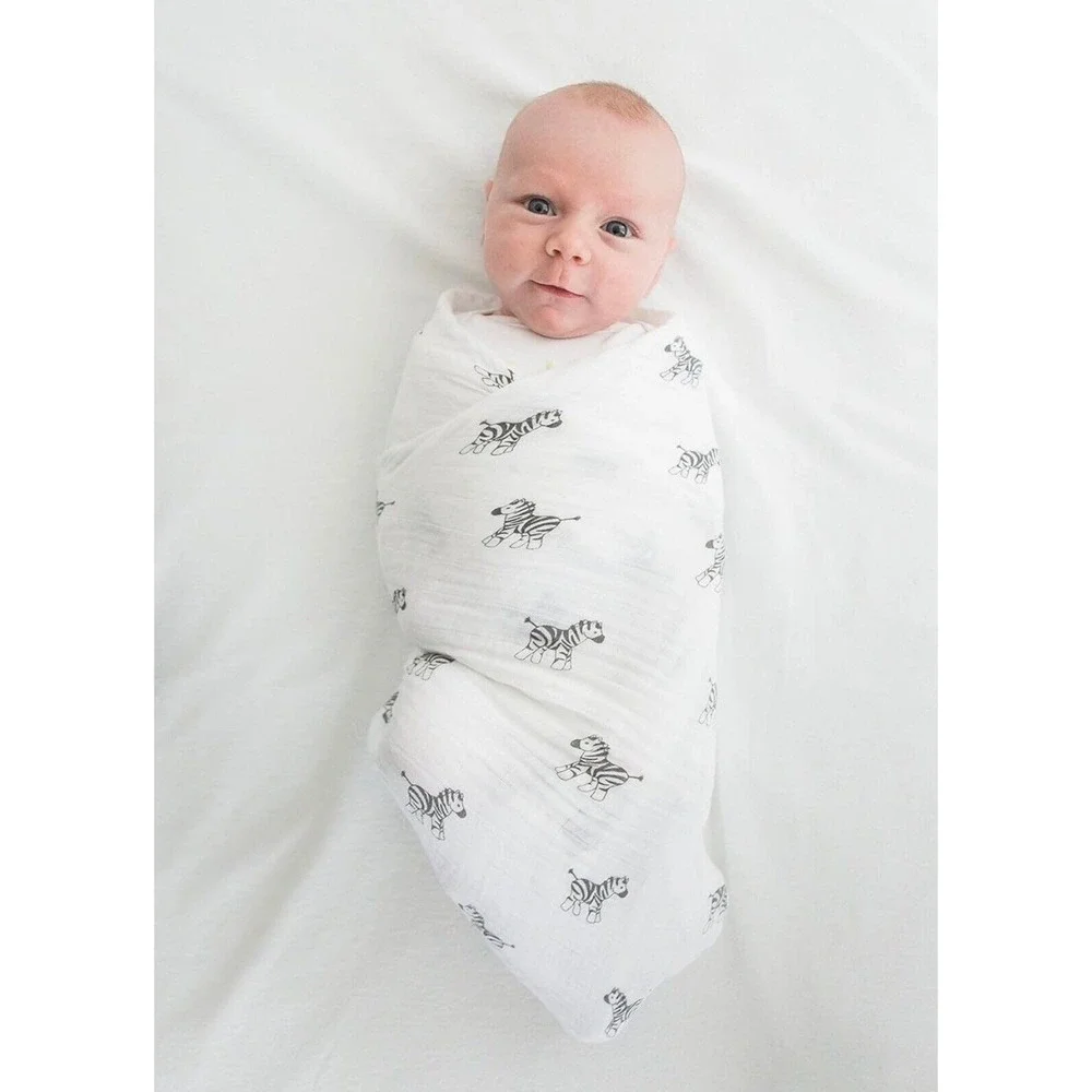 Amazing Baby Zebra Swaddle 100% Cotton‎ Muslin NEW